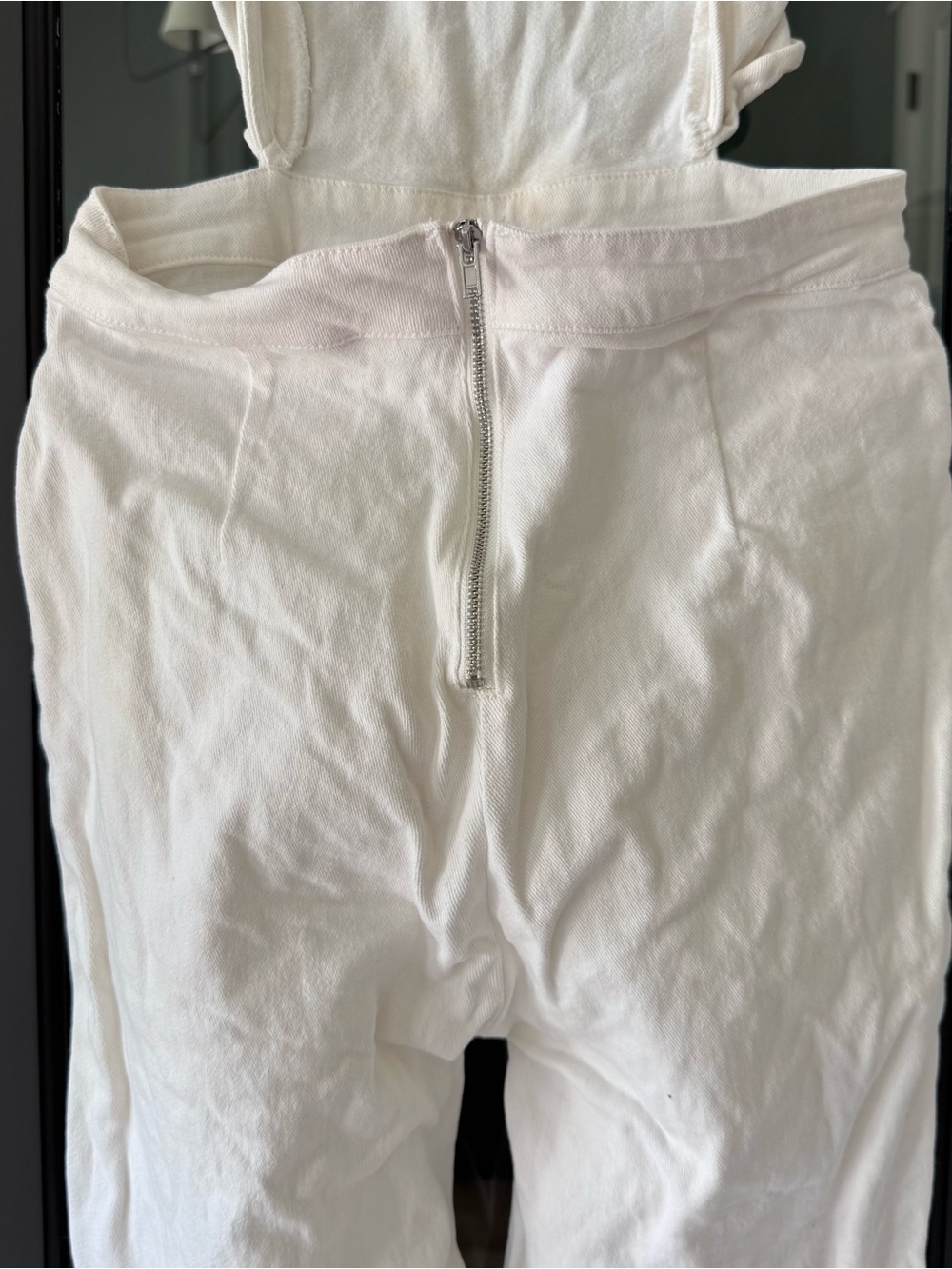 Jealous Tomato White Denim Cutout Bellbottom Jumpsuit - Picture 10 of 10